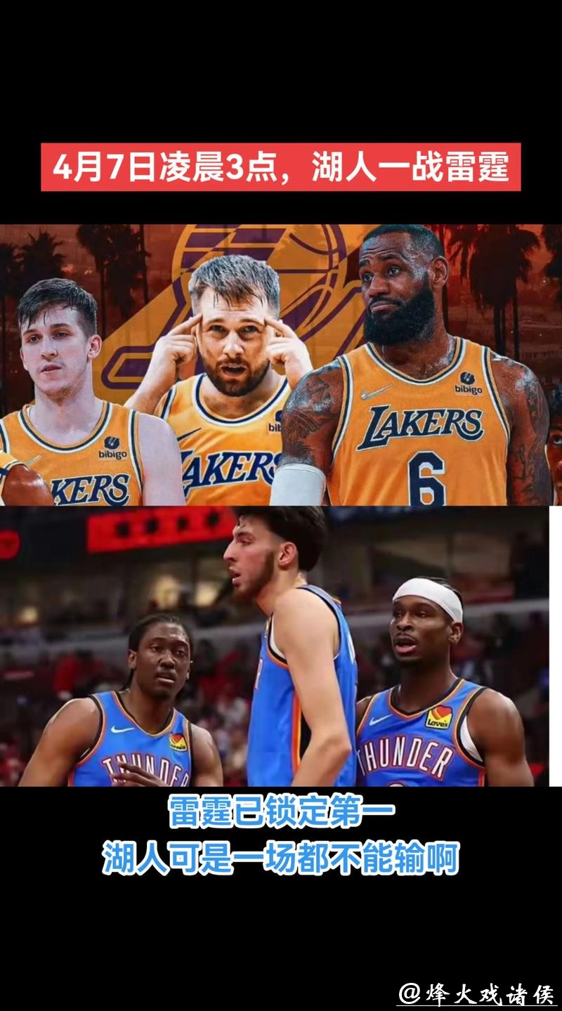 湖人雷霆前三节领先战绩对比：不败与最多胜场