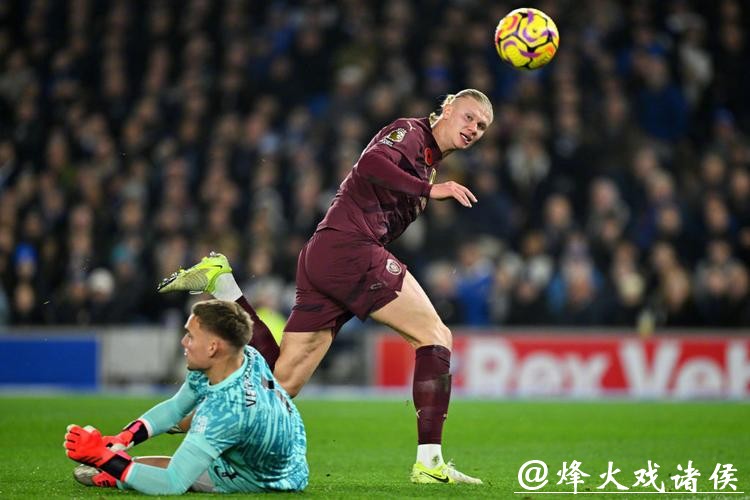 英超-哈兰德点射多库造点 曼城1-1布莱顿